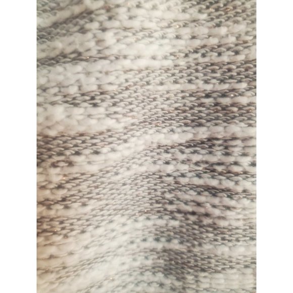 Maison Jules Knit Tweed Sweater Dress Heather Gray Sparkly 3/4 Sleeves Sz Medium - Picture 4 of 6